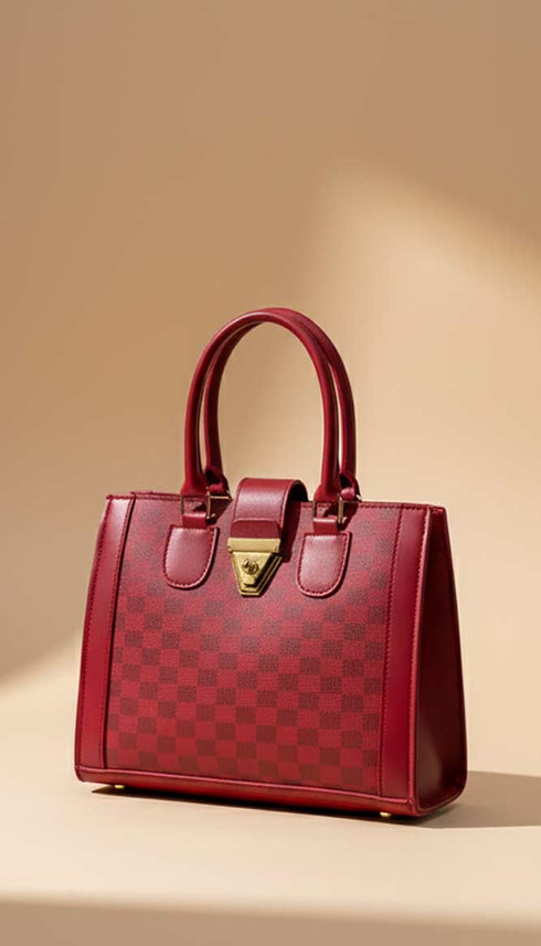 Checkered Maroon